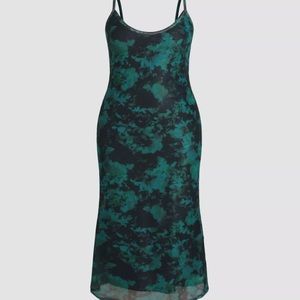 Cider stretchy floral midi dress